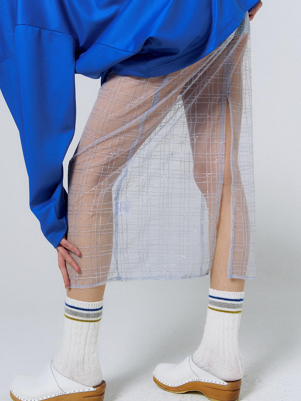 PoshyFreckles Stella Layered Skirt [Mist Blue]
