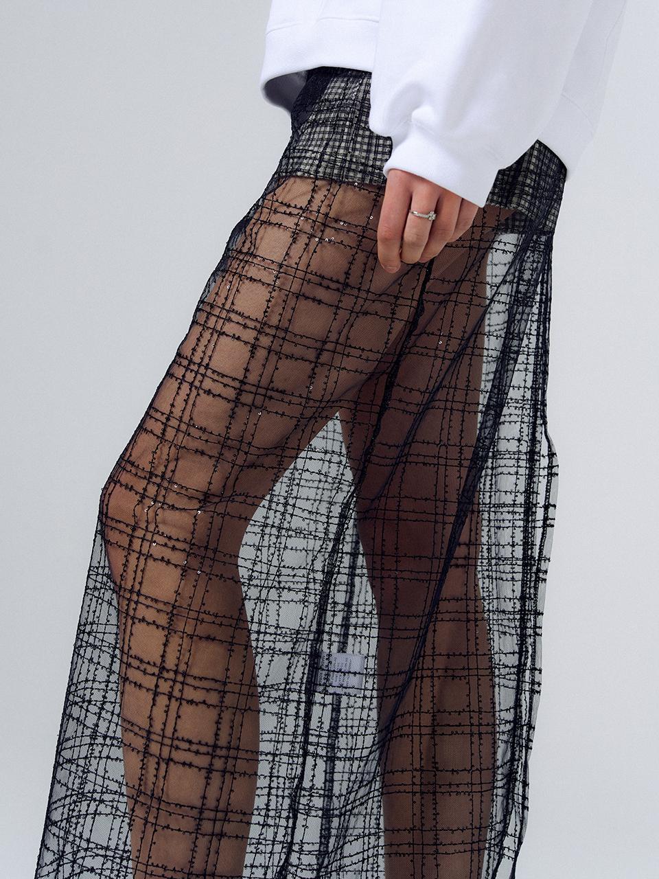 PoshyFreckles Stella Layered Skirt [Onyx Black]