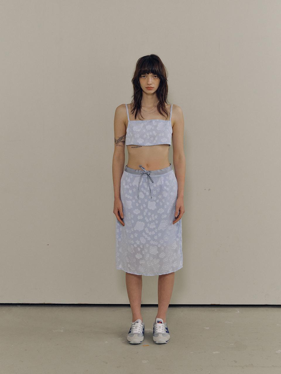 PoshyFreckles Whisper String Skirt [Mist Blue]