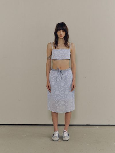 PoshyFreckles Whisper String Skirt [Mist Blue]