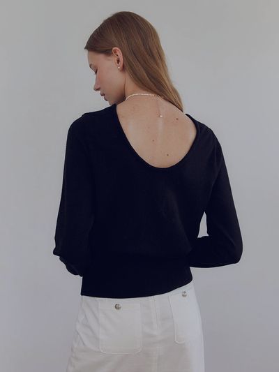 Posite Sana backless knit - Black