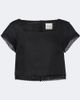 Posse Posse Alfie cropped embroidered linen top - 1