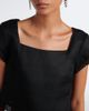 Posse Posse Alfie cropped embroidered linen top - 3