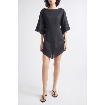 POSSE POSSE Alfie Linen Caftan Minidress