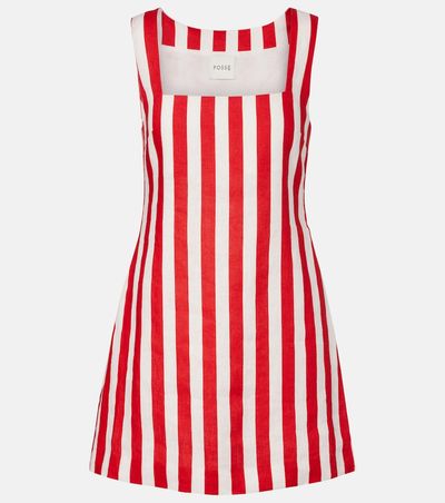 Posse Posse Alice striped linen minidress