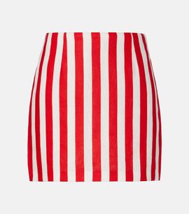 Posse Posse Alice stripped linen miniskirt