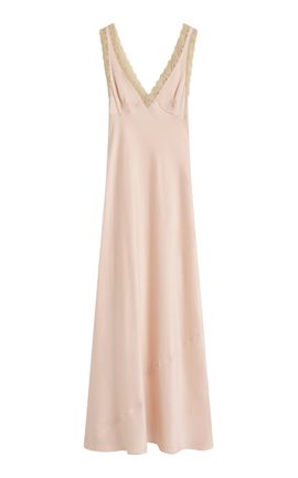 Posse Posse Blake LaceTrimmed Silk Maxi Dress