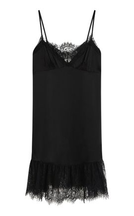 Posse Posse Blake LaceTrimmed Silk Midi Dress