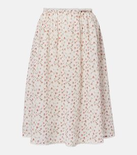 Posse Posse Charlotte floral cotton midi skirt