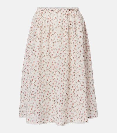 Posse Posse Charlotte floral cotton midi skirt