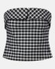 Posse Posse Chiara gingham cotton-blend tube top - 1