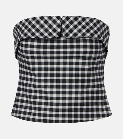 Posse Posse Chiara gingham cotton-blend tube top