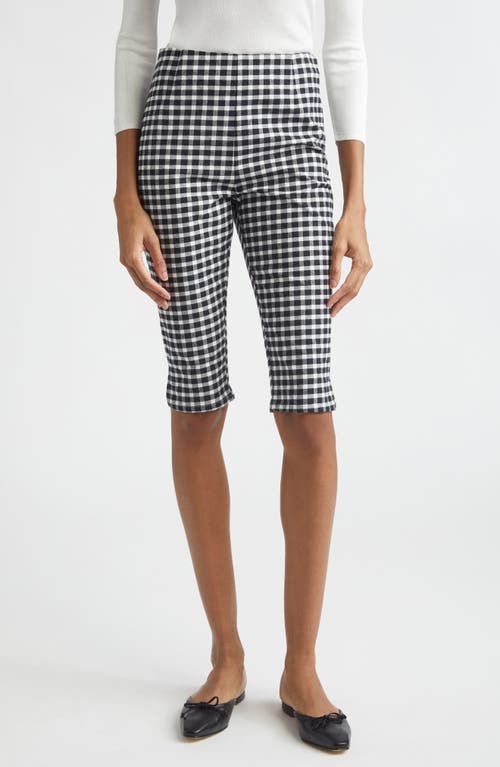 POSSE POSSE Chiara Gingham Stretch Cotton Capri Pants