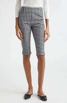 POSSE POSSE Chiara Gingham Stretch Cotton Capri Pants
