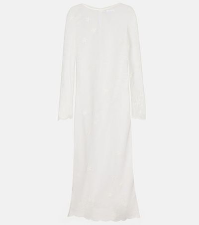 Posse Posse Cove embroidered sheer cotton tulle kaftan