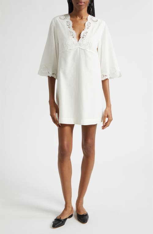 POSSE POSSE Darya Broderie Trim Kaftan Minidress