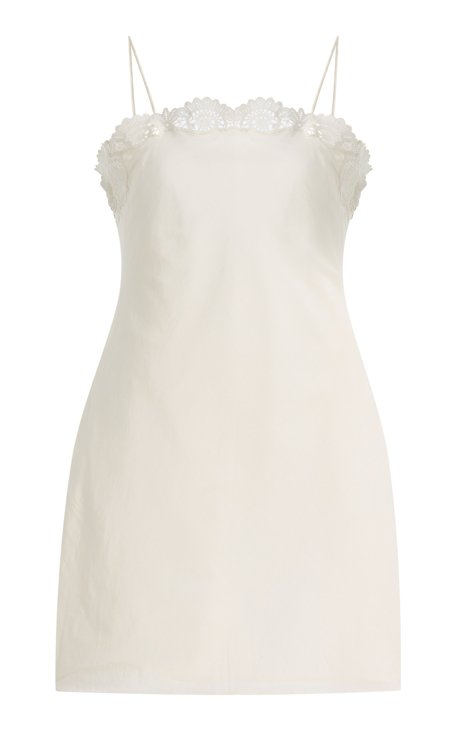 Posse Posse Darya LaceTrimmed LinenCotton Mini Dress