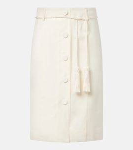 Posse Posse Elspeth belted wool midi skirt