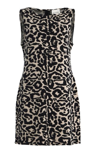 Posse Posse Exclusive Lexi Leopard Knit Mini Dress