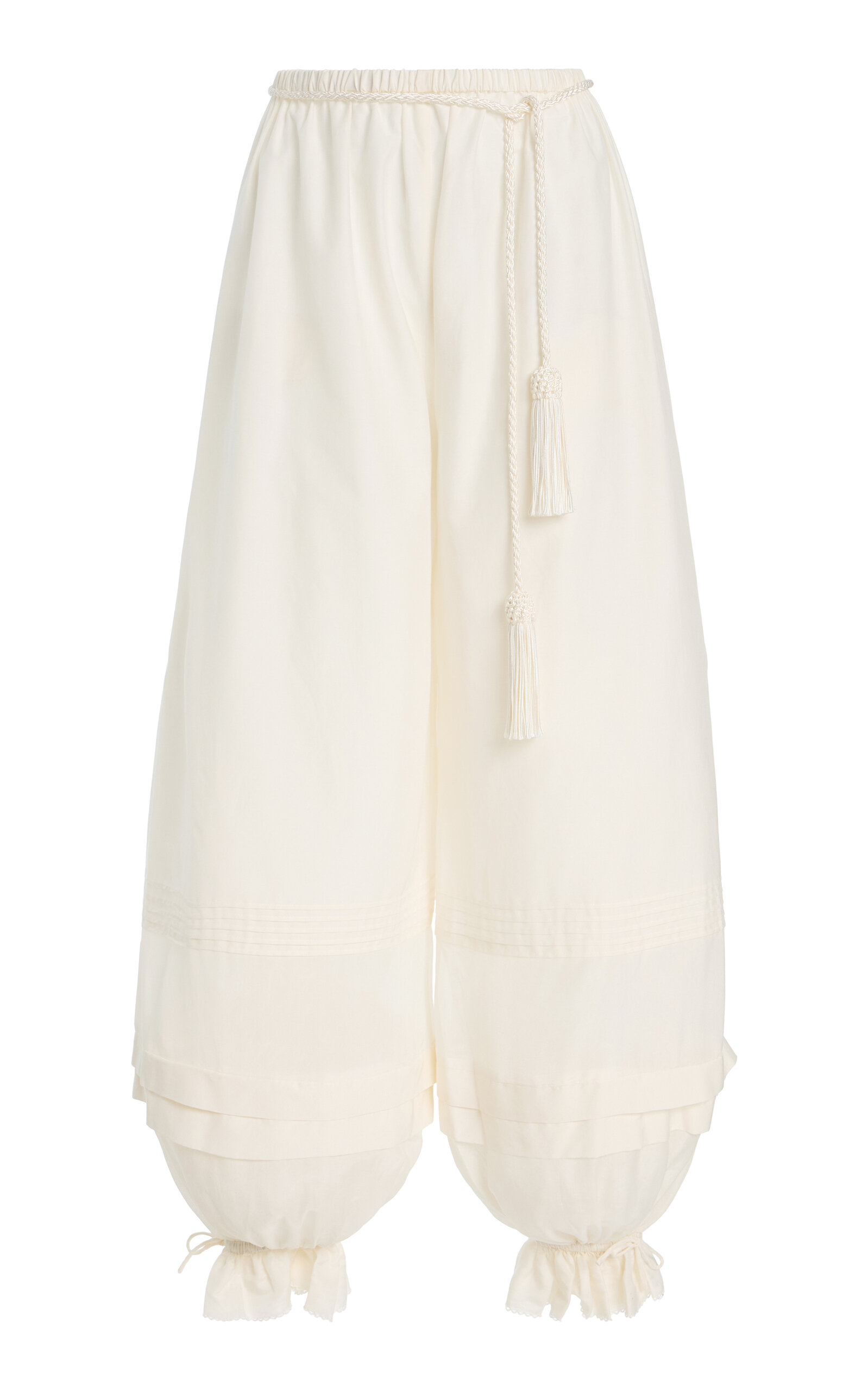 Posse Posse Exclusive Pearl CottonSilk Pants Ivory XL