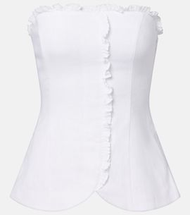 Posse Posse Florence ruffled linen top