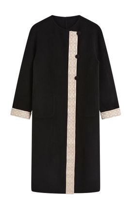 Posse Posse Florian Embroidered Trim WoolBlend Coat