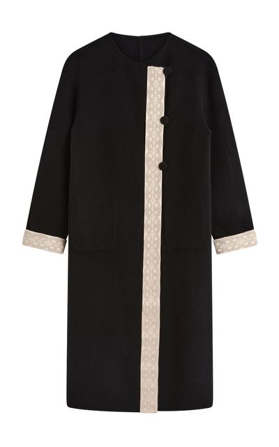Posse Posse Florian Embroidered Trim WoolBlend Coat