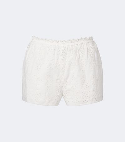 Posse Posse Harriet embroidered cotton poplin shorts