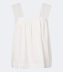 Posse Posse Harriet embroidered cotton poplin top