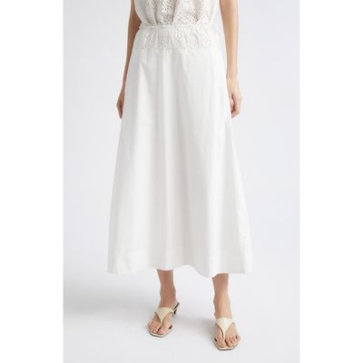 POSSE POSSE Harriet Eyelet Detail Cotton Skirt