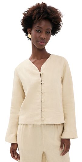 POSSE POSSE Lucia Linen Blouse Biscotti