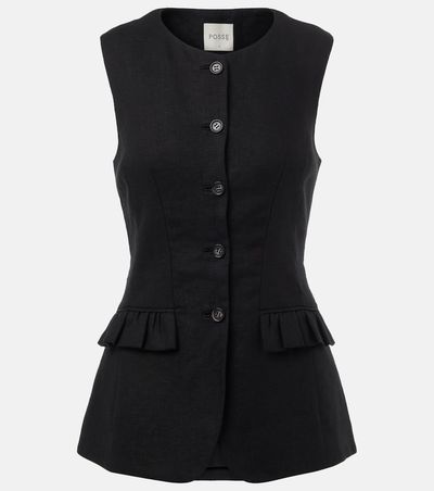 Posse Posse Matilda ruffled linen vest