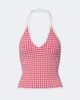 Posse Posse Micah gingham halterneck top - 1