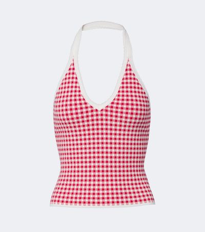 Posse Posse Micah gingham halterneck top