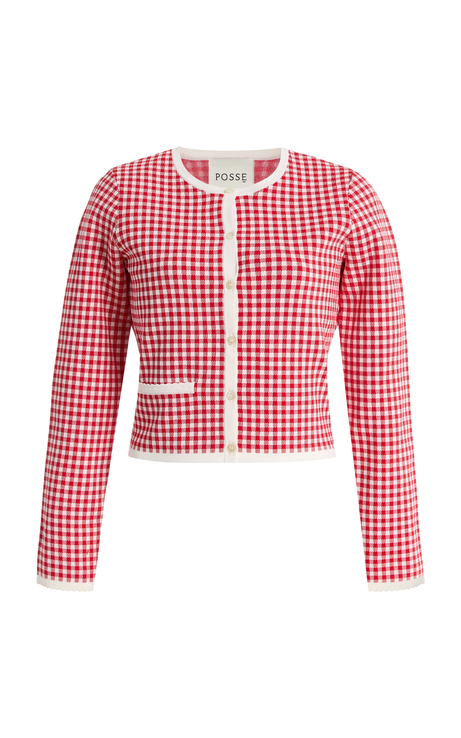 Posse Posse Micah Gingham Knit Cardigan