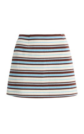 Posse Posse Nadine Striped Cotton Mini Skirt