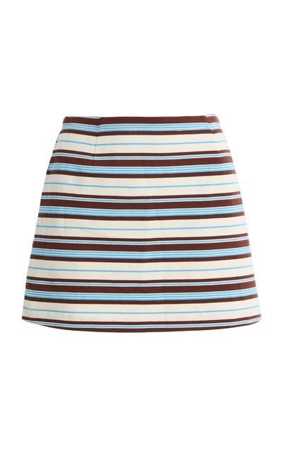 Posse Posse Nadine Striped Cotton Mini Skirt
