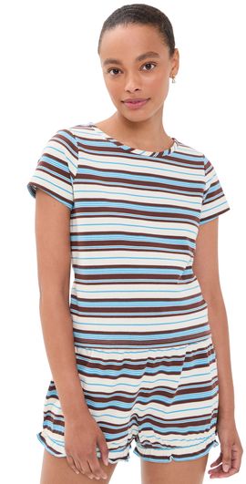 POSSE POSSE Nadine Tee Chocolate Multi Stripe