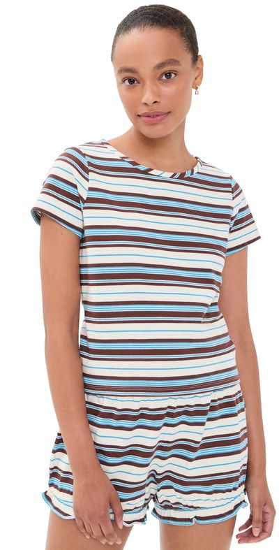 POSSE POSSE Nadine Tee Chocolate Multi Stripe