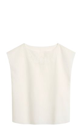 Posse Posse Odette Embroidered RamieCotton Top