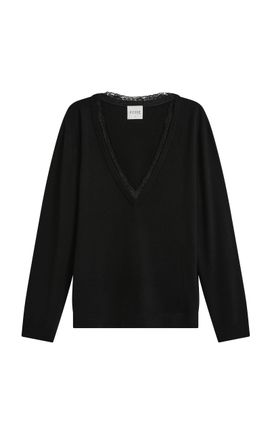 Posse Posse Primrise LaceTrimmed Merino Sweater
