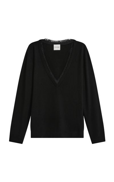 Posse Posse Primrise LaceTrimmed Merino Sweater