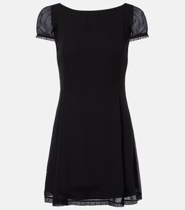 Posse Posse Priscilla lace-trimmed silk minidress