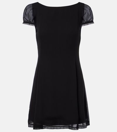 Posse Posse Priscilla lace-trimmed silk minidress