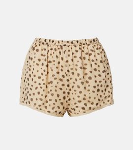 Posse Posse Priscilla leopard-print silk shorts