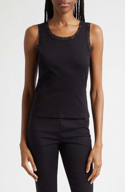 POSSE POSSE Roberta Lace Trim Cotton Tank