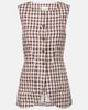 Posse Posse Romeo gingham linen vest - 1