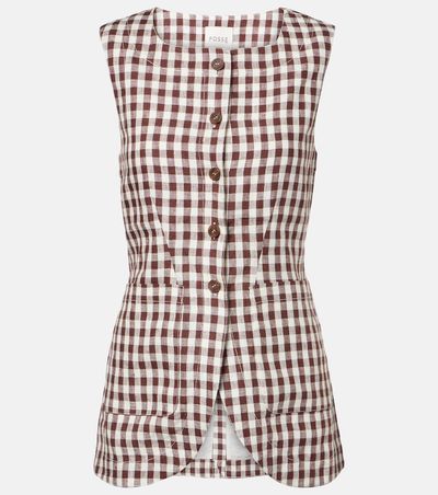 Posse Posse Romeo gingham linen vest
