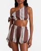 Posse Posse Rosie asymmetric striped cotton crop top - 2
