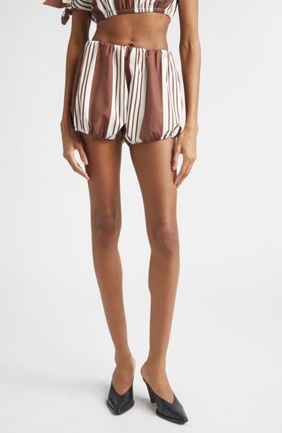 POSSE POSSE Rosie Stripe Bubble Hem Shorts
